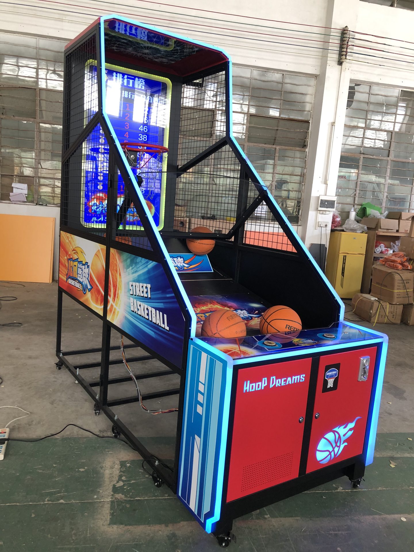1 player video basketball machine