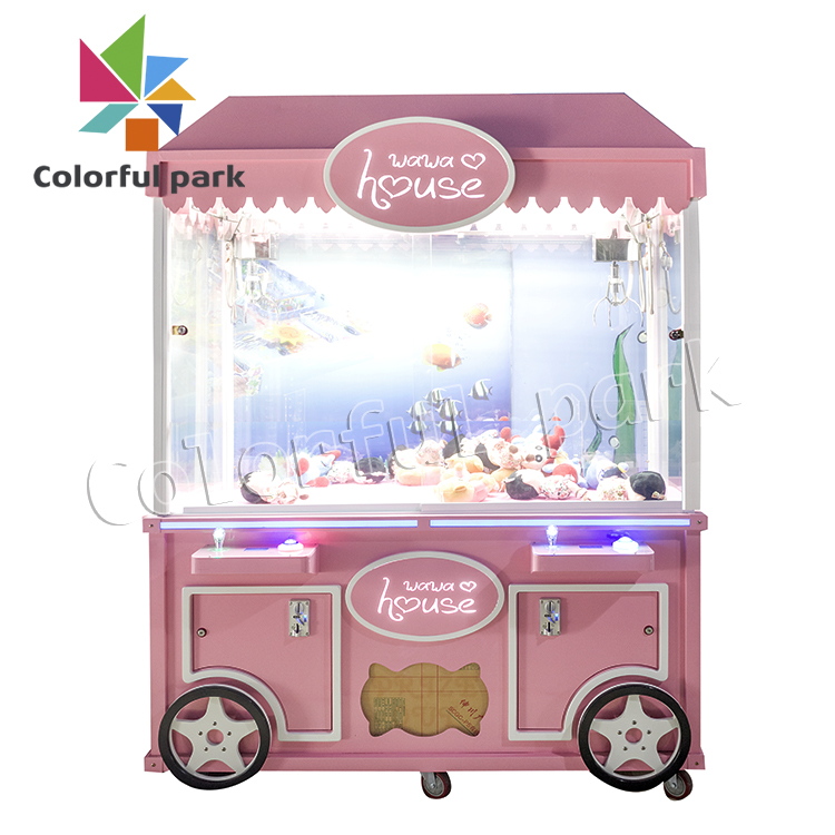 Colorful Park Catch Candy Kids Gift Crane Claw Vending Arcade Game
